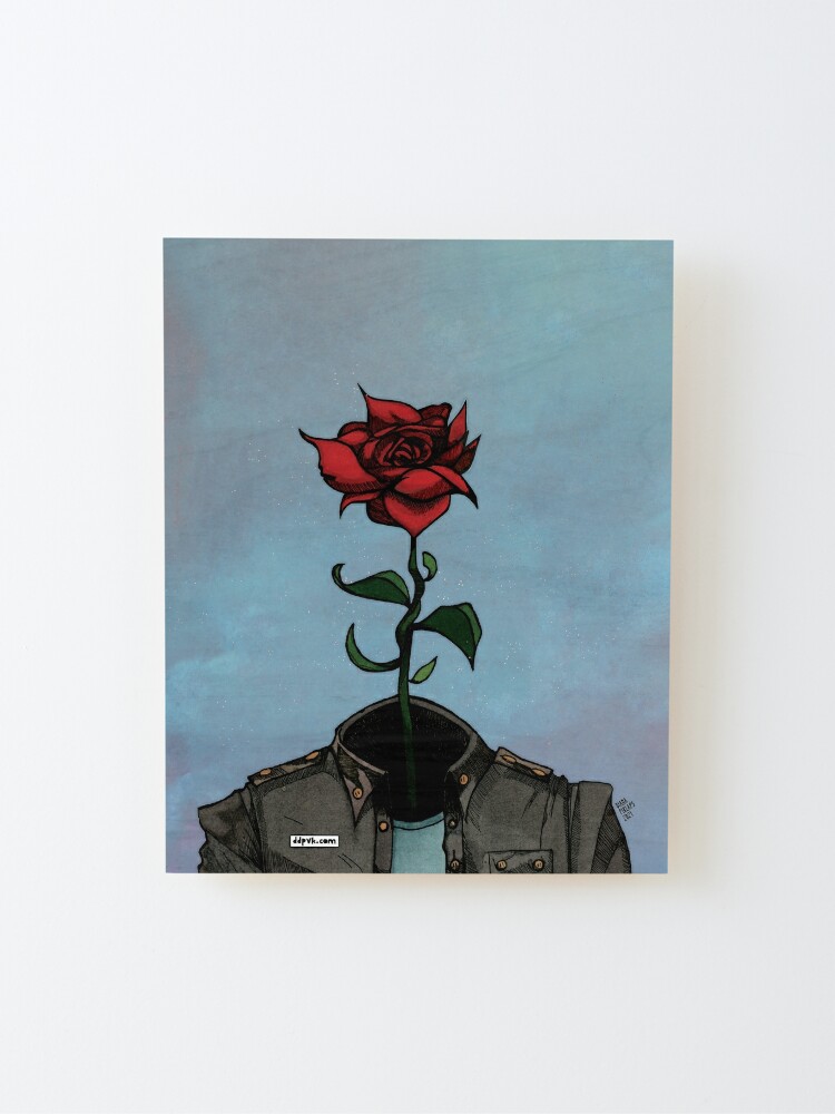 Alternate view of You Can Do This With Your Mind - Emotive Inspirational Rose Illustration Mounted Print