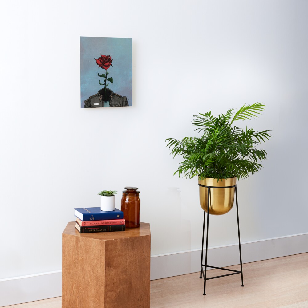 You Can Do This With Your Mind - Emotive Inspirational Rose Illustration Mounted Print