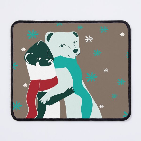 Item preview, Mustelid Christmas Weasel Hugs brown designed and sold by belettelepink.