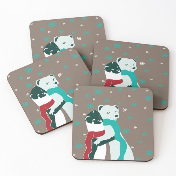 Item preview, Mustelid Christmas  Weasel Hugs brown designed and sold by belettelepink.