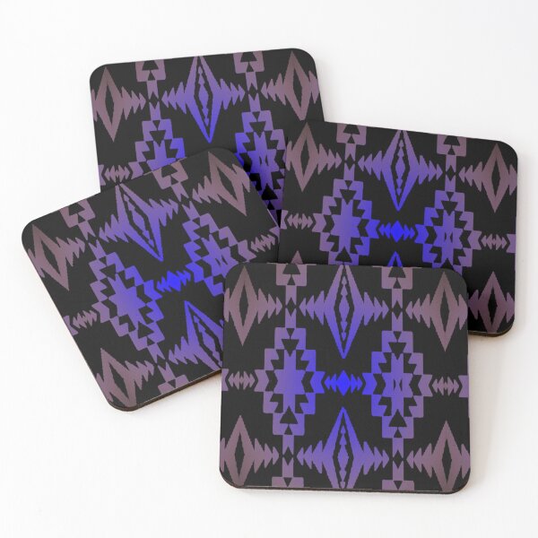 Item preview, Dark Grey / Blue Gradient Native Blanket Print designed and sold by JMWCD.