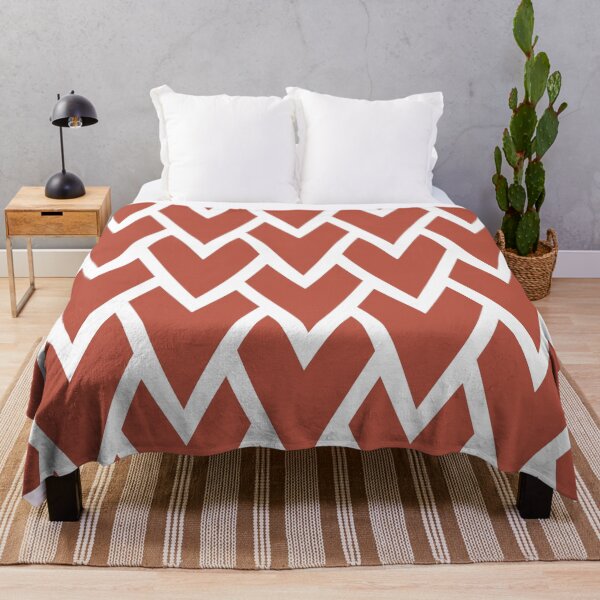Item preview, Red and White Tessellation Line Pattern 17 - Dunn and Edwards 2022 Trending Color Red River DE5125 designed and sold by ColorOfTheYears.