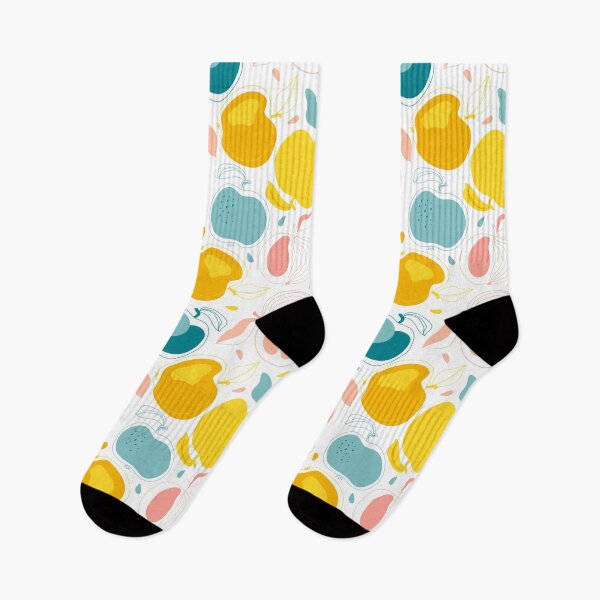 Item preview, Apple minimalistic trendy pattern in light colors. Contour and filled shapes designed and sold by Eridanka.
