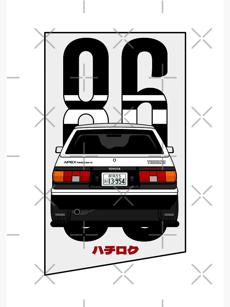 Initial D Toyota Corolla Trueno Ae86 Hachiroku 86 Anime Spiral Notebook By Grphc Dsg21 Redbubble 5290