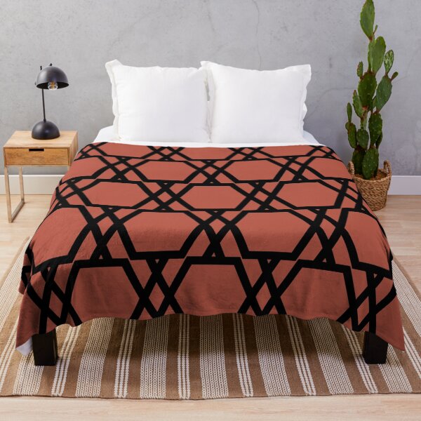 Artikelvorschau, Black and Red Tessellation Line Pattern 20 - Dunn and Edwards 2022 Trending Color Red River DE5125 entworfen und verkauft von ColorOfTheYears.