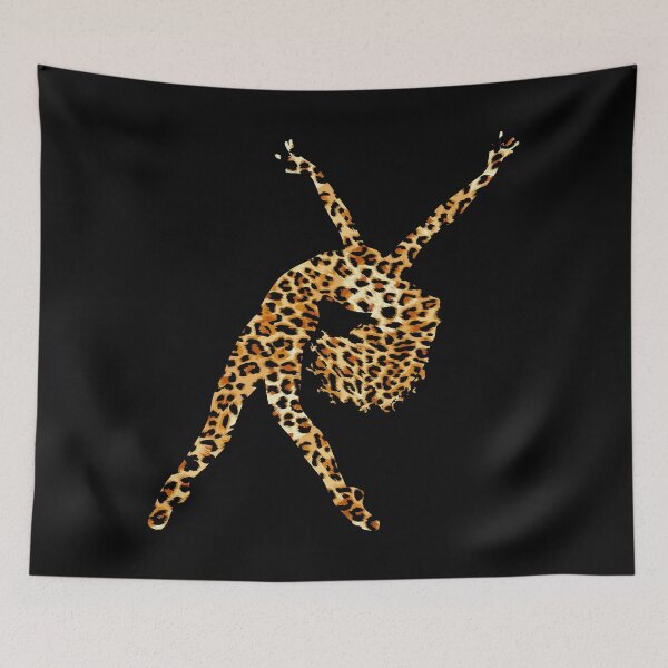 Item preview, LYRICAL BALLET - LEOPARD CHEETAH TEXTURE - BALLERINA SILHOUETTE designed and sold by KoolDsignsDANCE.
