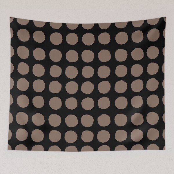 Item preview, Black and Brown Abstract Polka Dot Pattern Pairs DE 2022 Trending Color Wandering Road DE6076 designed and sold by ColorOfTheYears.