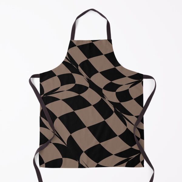 Artikelvorschau, Black and Brown Distorted Checkerboard Pattern Pairs DE 2022 Trending Color Wandering Road DE6076 entworfen und verkauft von ColorOfTheYears.
