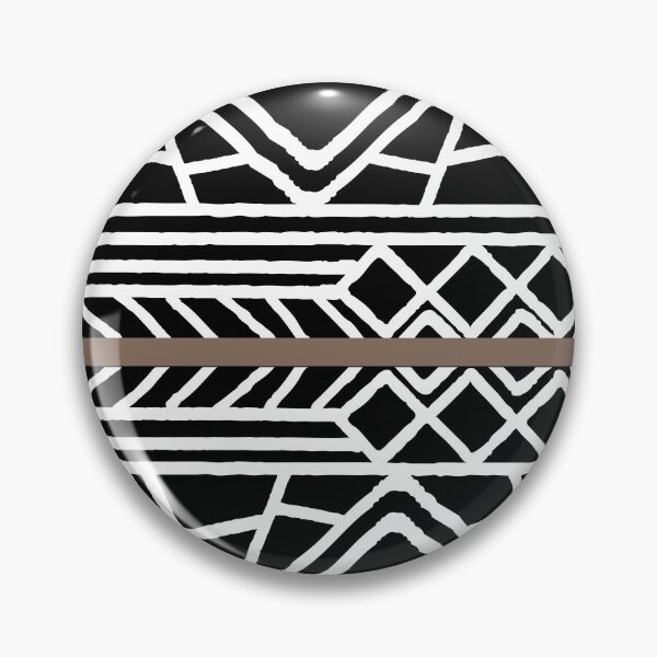 Item preview, Brown Black and White Mud Cloth Stripe Pattern Pairs DE 2022 Trending Color Wandering Road DE6076 designed and sold by ColorOfTheYears.
