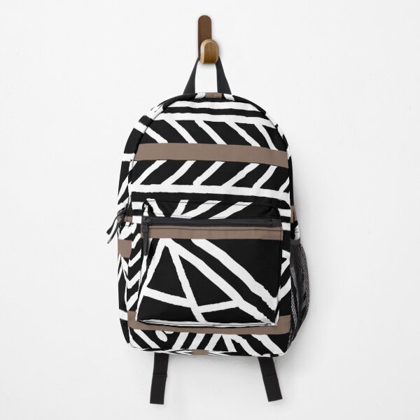 Item preview, Brown Black and White Mud Cloth Stripe Pattern Pairs DE 2022 Trending Color Wandering Road DE6076 designed and sold by ColorOfTheYears.