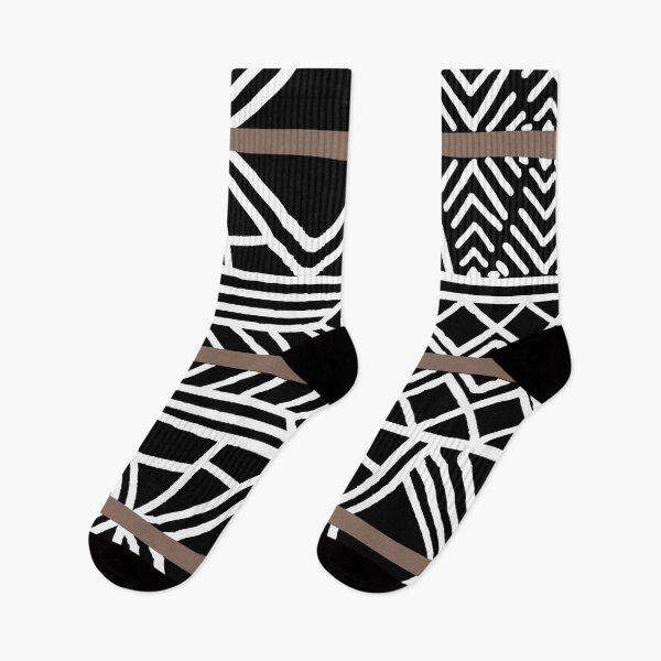 Item preview, Brown Black and White Mud Cloth Stripe Pattern Pairs DE 2022 Trending Color Wandering Road DE6076 designed and sold by ColorOfTheYears.