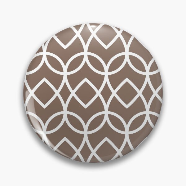 Item preview, Brown and White Geometric Line Pattern Pairs DE 2022 Trending Color Wandering Road DE6076 designed and sold by ColorOfTheYears.