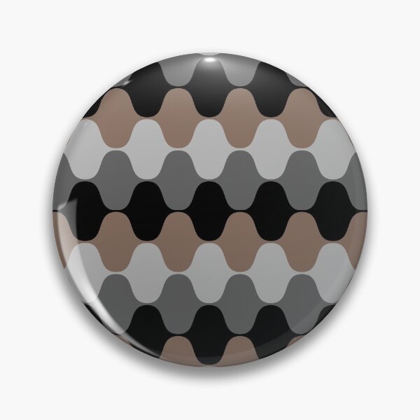 Item preview, Brown Black and Gray Retro Wavy Stripe Pattern Pairs DE 2022 Trending Color Wandering Road DE6076 designed and sold by ColorOfTheYears.