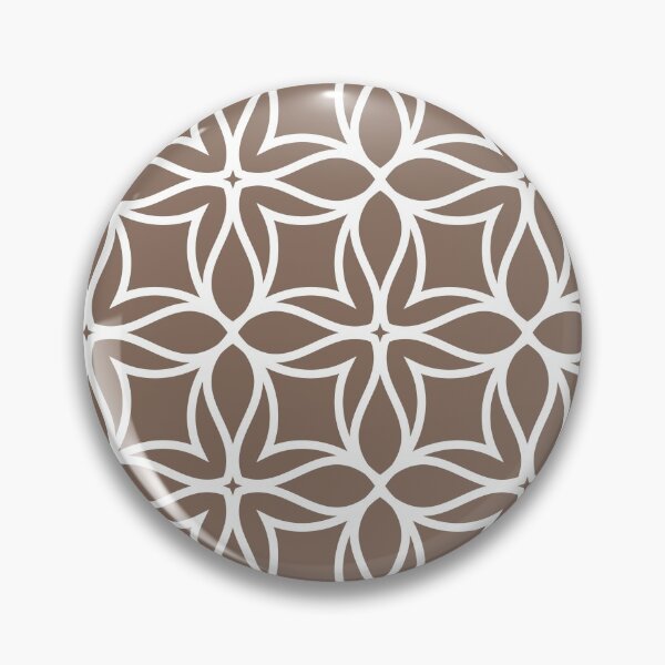 Item preview, Brown and White Line Art Flower Petal Pattern Pairs DE 2022 Trending Color Wandering Road DE6076 designed and sold by ColorOfTheYears.