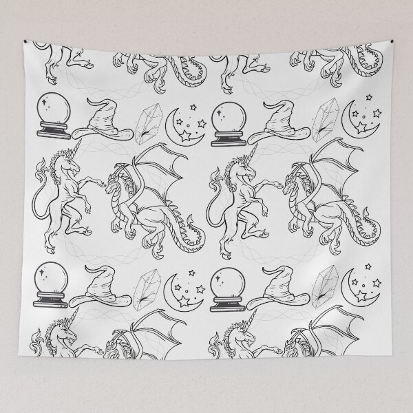 Item preview, Magical Creature Battle: Unicorn Versus Dragon designed and sold by Happy-Trails.