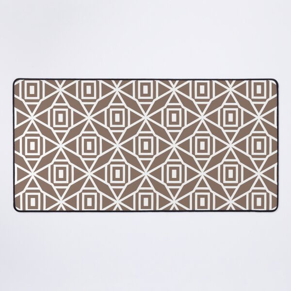 Item preview, Brown and White Diamond Rectangle Pattern Pairs DE 2022 Trending Color Wandering Road DE6076 designed and sold by ColorOfTheYears.