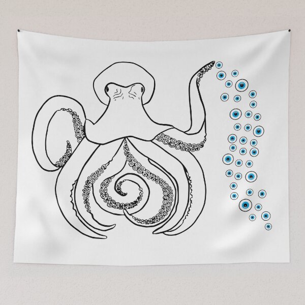 Item preview, Trippy Octopus Little Teapot with Eyeball Bubbles designed and sold by Ciara Shortall.