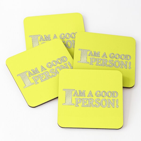 Item preview, Cute Expression White Background Design "GOOD PERSON". Buy Now designed and sold by Health And Fitness Posts e-Store.