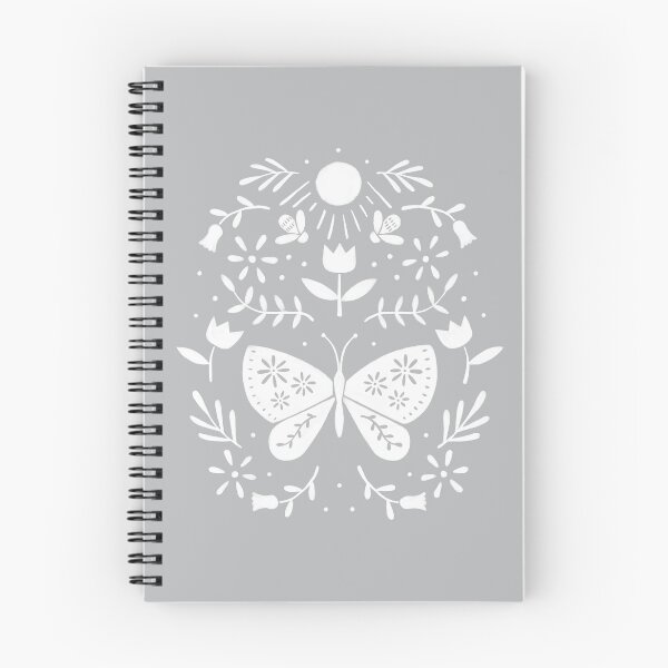 Item preview, Butterfly Poster And Bee Stickers Minimalist Gray designed and sold by Katy Bloss.