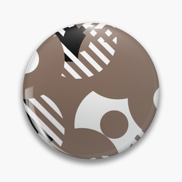 Item preview, Brown Black and White Retro Circle Stripe Pattern Pairs DE 2022 Trending Color Wandering Road DE6076 designed and sold by ColorOfTheYears.