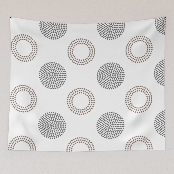 Item preview, Brown Gray and White Circle Polka Dot Pattern Pairs DE 2022 Trending Color Wandering Road DE6076 designed and sold by ColorOfTheYears.