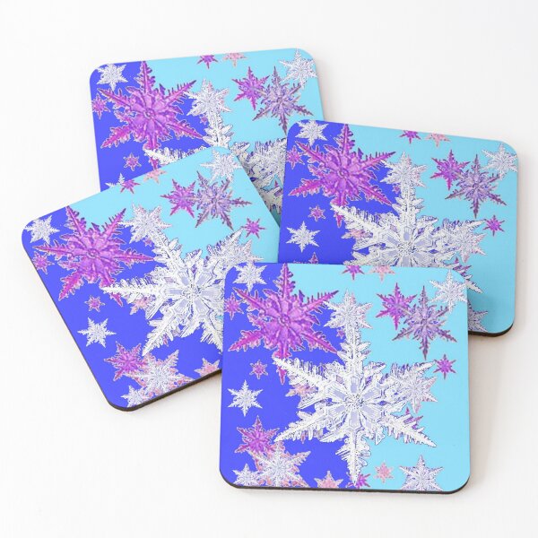 Item preview, COLORED WINTER SNOWFLAKES FANTASY  PATTERN ART designed and sold by sharlesart.