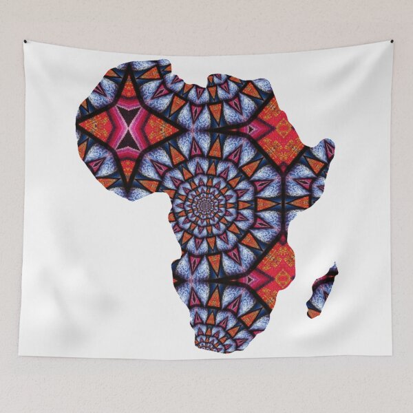 Item preview, African Continent with Ankara Print -  Colorful Patterns. designed and sold by NaniniDesigns.
