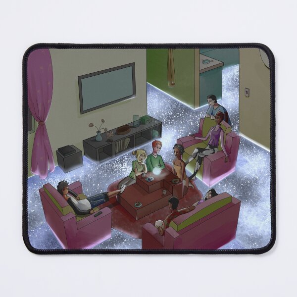 Item preview, Friends hanging out in living room in magical night designed and sold by croscreates.