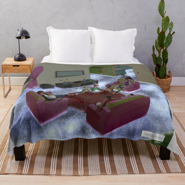 Item preview, Friends hanging out in living room in magical night designed and sold by croscreates.