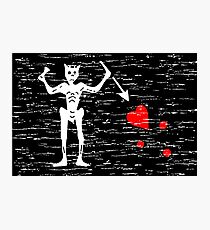 Aged Black Beard Flag Photographic Print