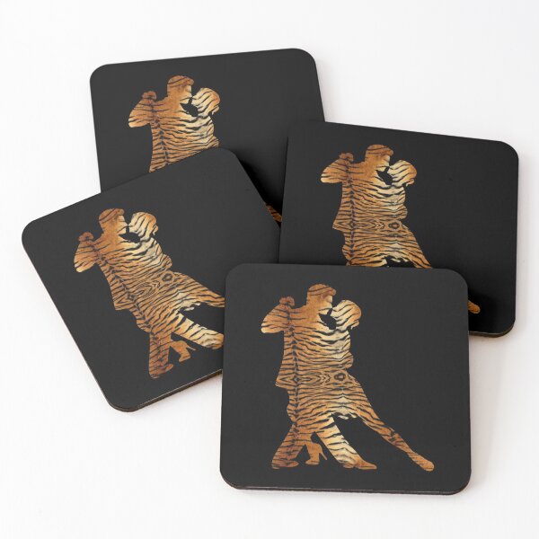 Item preview, TANGO DANCERS - TIGER TEXTURE - COUPLE SILHOUETTE designed and sold by KoolDsignsDANCE.
