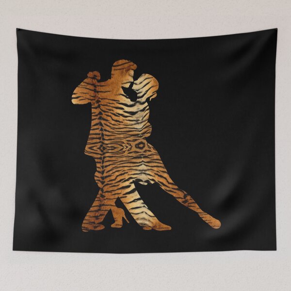 Item preview, TANGO DANCERS - TIGER TEXTURE - COUPLE SILHOUETTE designed and sold by KoolDsignsDANCE.