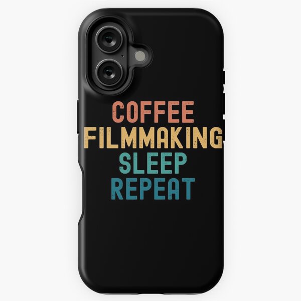 Item preview, Coffee Filmmaking Sleep Repeat - Funny Filmmaking & Coffee Gift designed and sold by kindxinn.