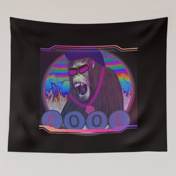 Artikelvorschau, Neon Cool Monkey - Musik Rapper #4 Design entworfen und verkauft von OMdesign10.