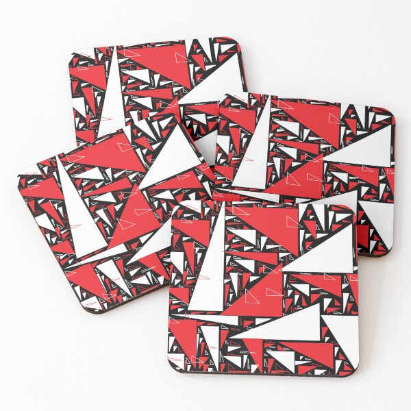 Item preview, Artistic red and white triangles designed and sold by NoahDea.