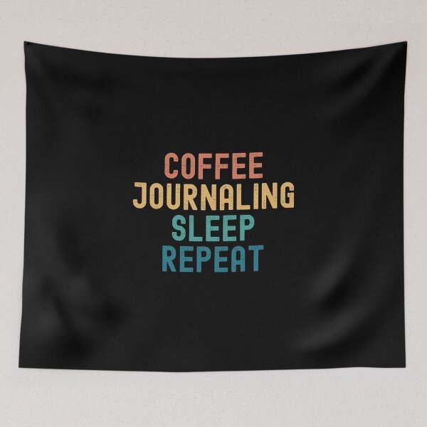 Item preview, Coffee Journaling Sleep Repeat - Funny Journaling & Coffee Gift designed and sold by kindxinn.