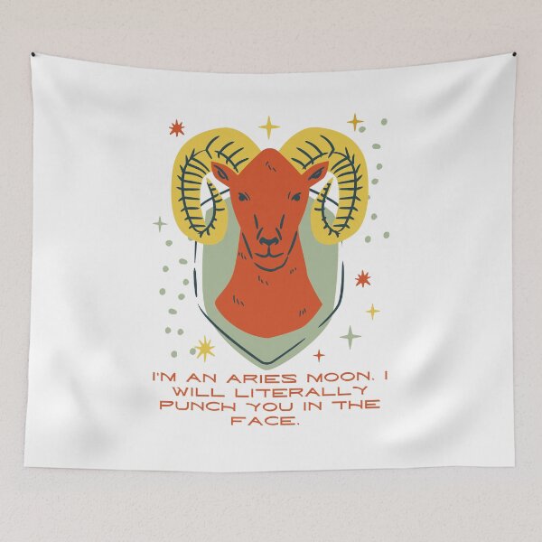 Item preview, I'm an Aries Moon, I will literally punch you in the face designed and sold by arineliza1997.