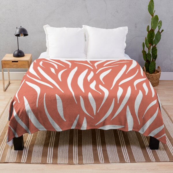 Item preview, Abstract Leaves in Coral and White designed and sold by meggydesigns.