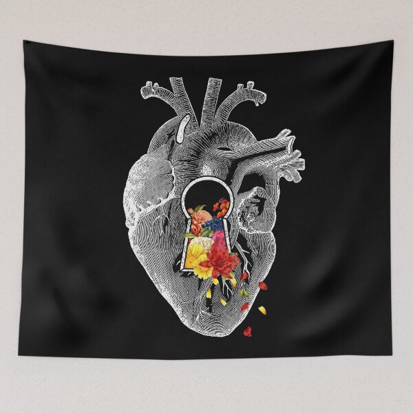 Item preview, Keyhole Flower Heart Vintage Collage by Tobe Fonseca designed and sold by Tobe Fonseca®.