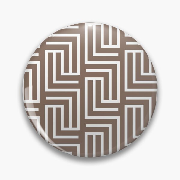 Item preview, Brown and White Tessellation Line Pattern Pairs DE 2022 Trending Color Wandering Road DE6076 designed and sold by ColorOfTheYears.