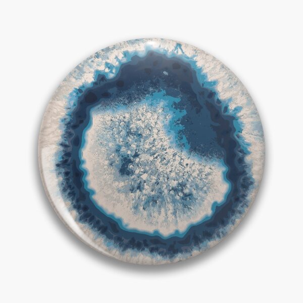 Item preview, Blue Agate Crystal cross rock illustration designed and sold by ReachForArt.