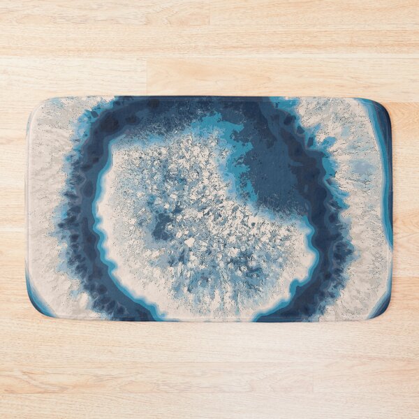 Item preview, Blue Agate Crystal cross rock illustration designed and sold by ReachForArt.