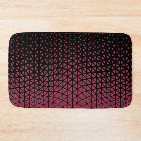 Item preview, Black and Dark Pink Triangle Wave Pattern Pairs DE 2022 Trending Color Scarlet Apple DEA146 designed and sold by ColorOfTheYears.