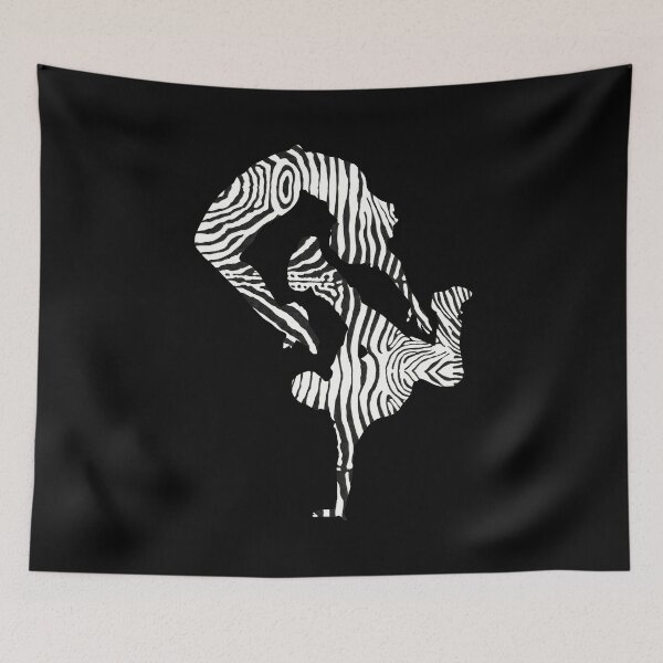Item preview, BREAKDANCE - ZEBRA TEXTURE - COUPLE SILHOUETTE designed and sold by KoolDsignsDANCE.