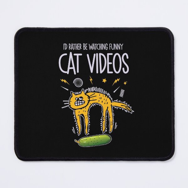 Item preview, I'd Rather Be Watching Funny Cat Videos Internet Cat Meme designed and sold by Uppercase Tees.