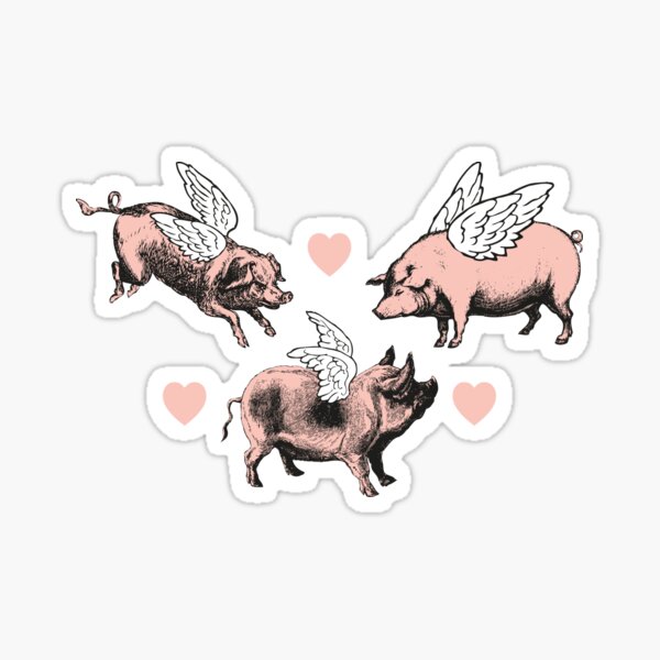 Love Piglet 5" Car Sticker Decal pig hog baby pet farm ranch heart gift *J28* 