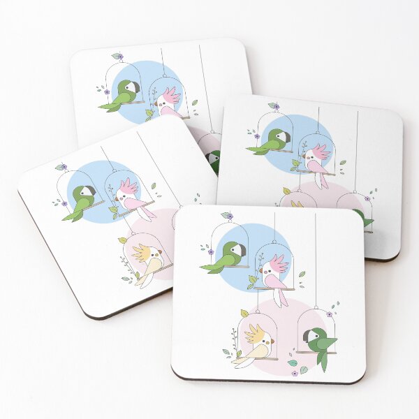 Item preview, Parrots and Cockatoos playful prints designed and sold by StuffInBetween.