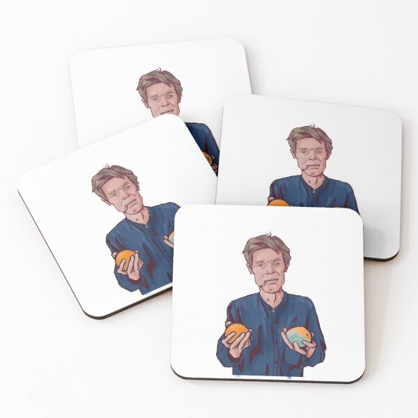 Item preview, willem dafoe two oranges illustration designed and sold by gruzinkerbelle.