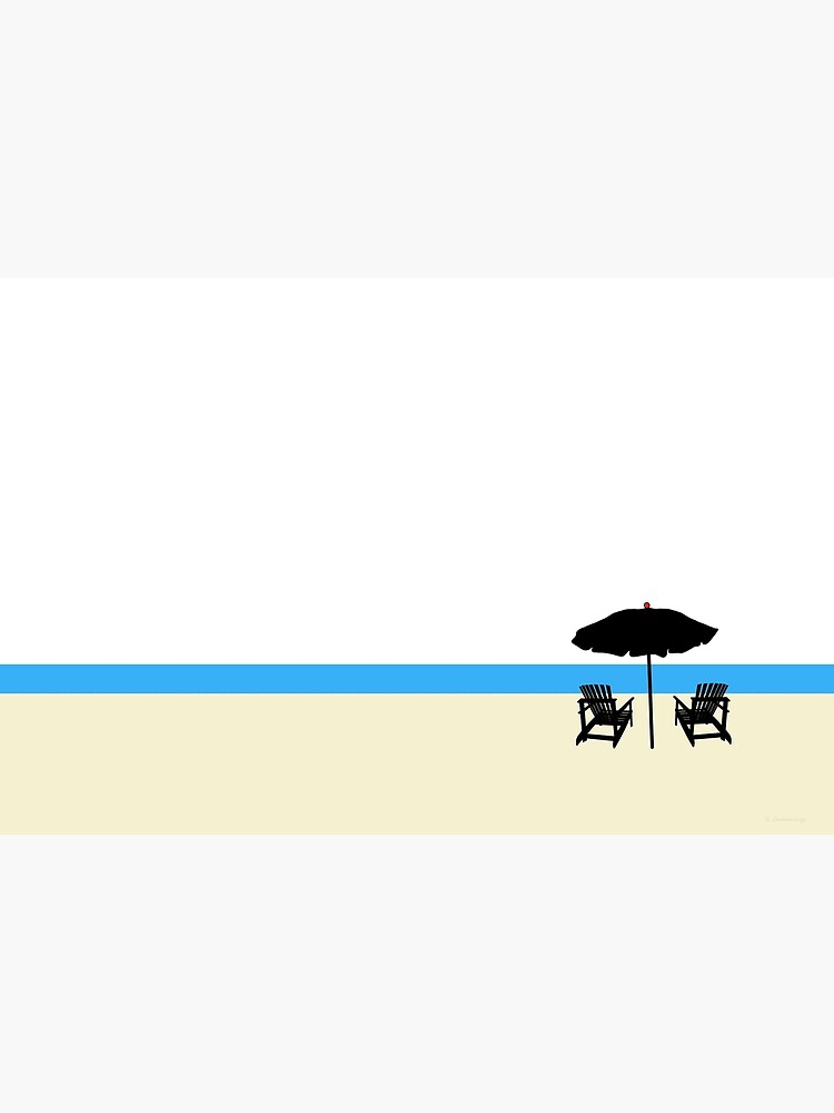 "Beachy Paradise Modern Beach Umbrella Art" Poster for Sale by