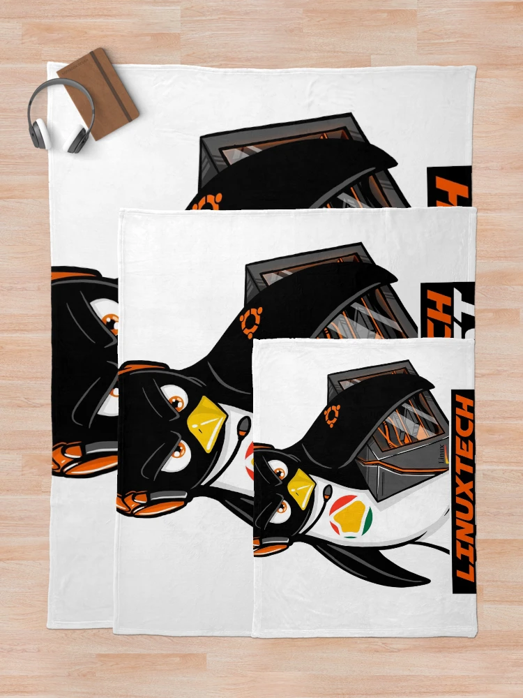 Thumbnail 5 of 6, Throw Blanket, Linuxtech first logo designed and sold by linuxtech.